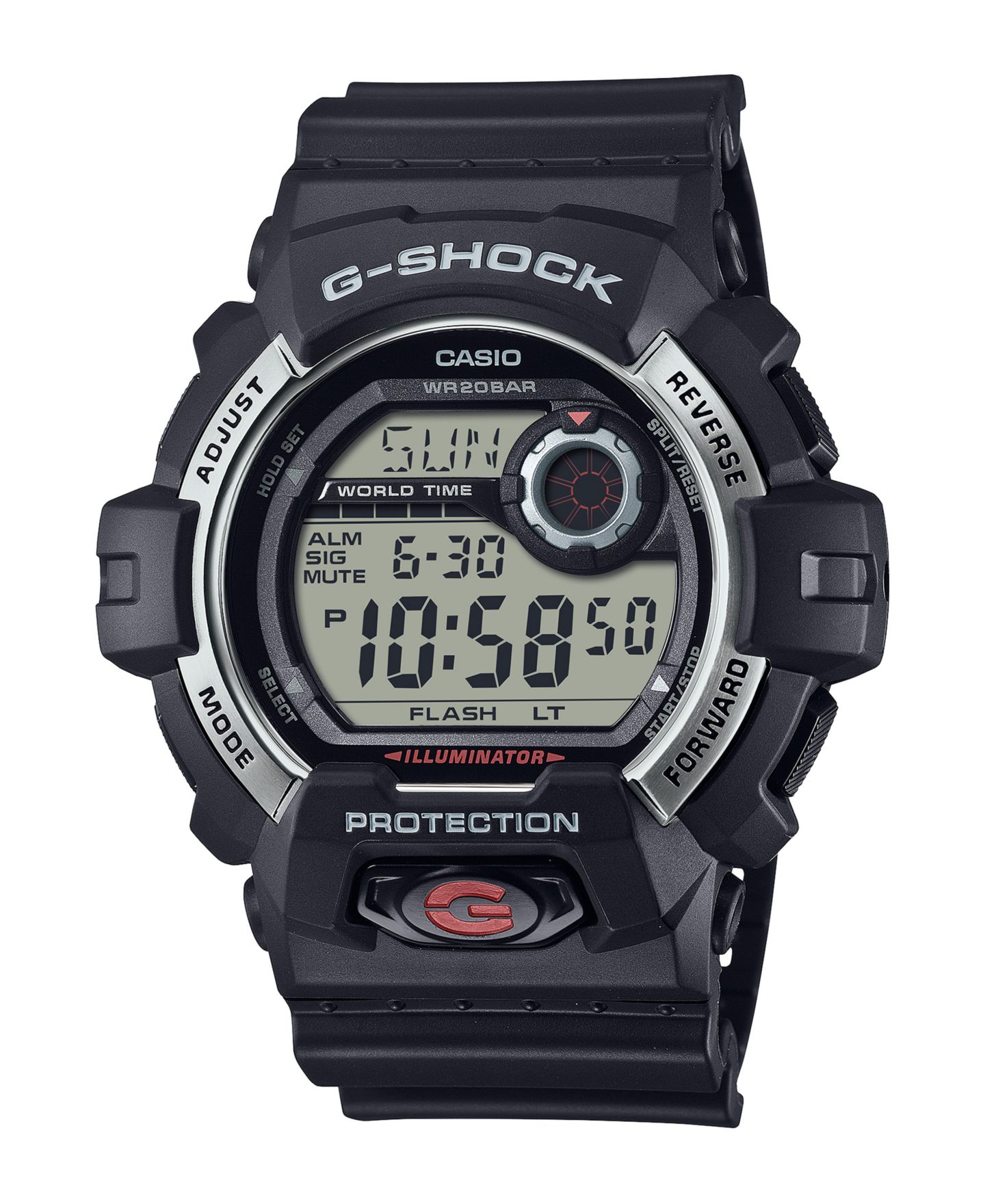 Мужские часы G-Shock Black Resin Watch, 55.1mm, G8900S-1 — фото 1