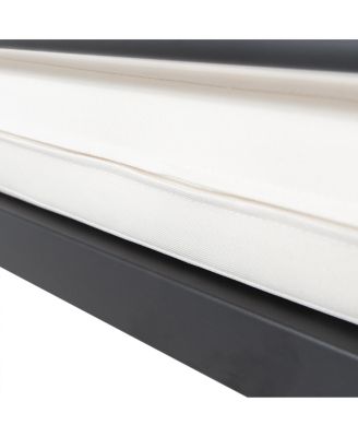 Streamdale Theo 2-Seater Sofa Acacia Wood, Water-Resistant Cushions, Iron Frame