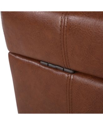  Premium Faux Leather Ottoman with Storage