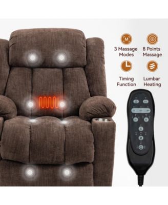 350 lbs Power Recliner with Massage, Heat, & USB.