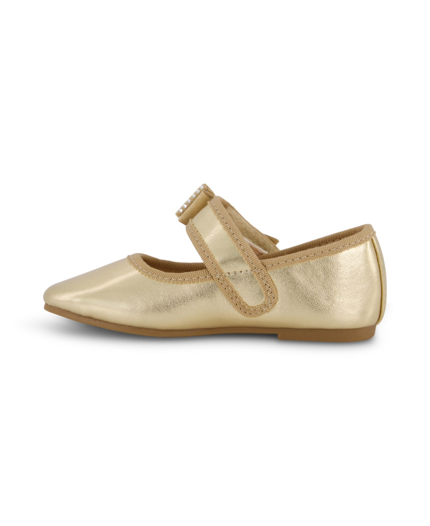 Балетки Jessica Simpson Amy Crystal Bow Ballet Flat для девочек-малышей, цвет: Золотой — фото 4
