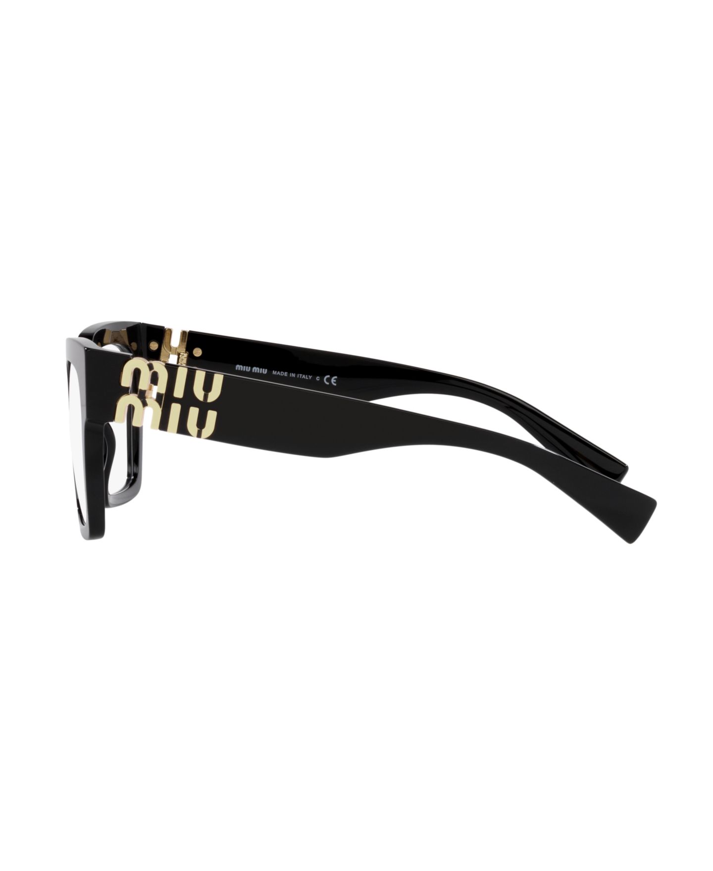 Женские очки MIU MIU Woman Square Plastic MU 04UV Eyeglasses, цвет: Чёрный — фото 2