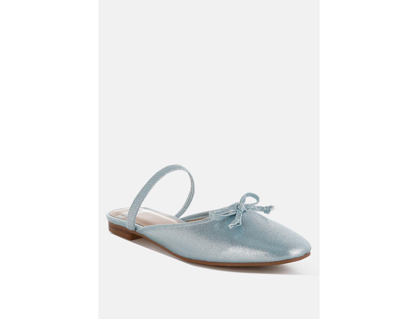 Женские сабо Rag & Co Opalia Glitter Ballet Mules, цвет: Синий — фото 3