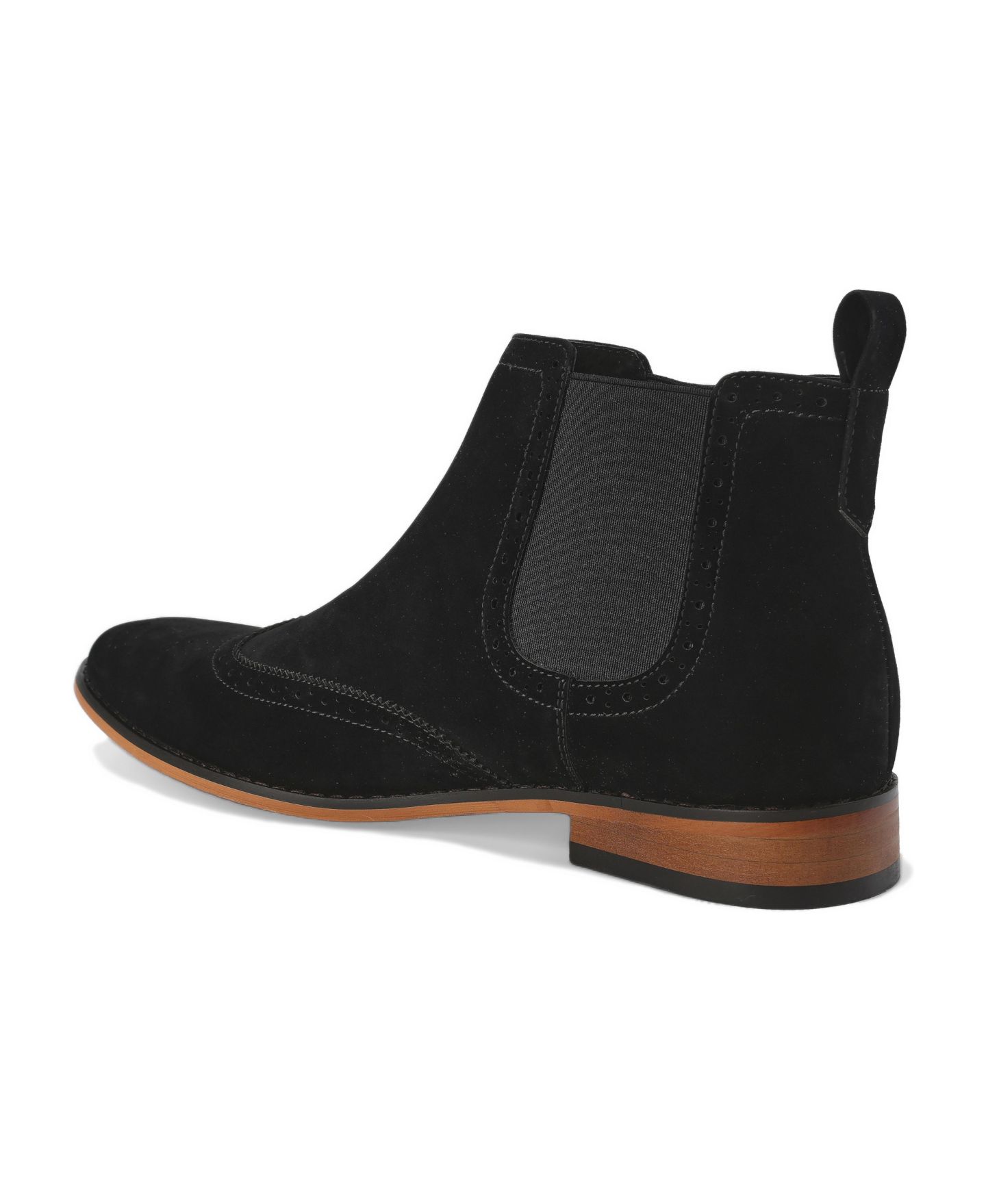 Мужские ботинки Gino Vitale Slip On Wing Tip Chelsea, цвет: Чёрный — фото 3