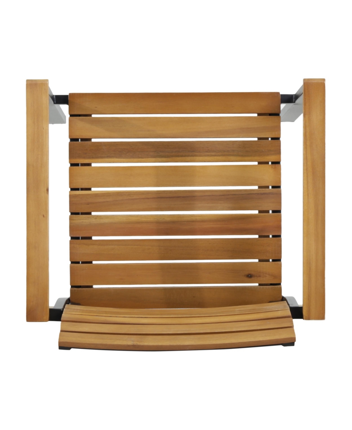 Streamdale Furniture Laris Wood And Metal Outdoor Dining Chair Set: Modern Industrial Style For Elevated Outdoor Dining - Teak+ black