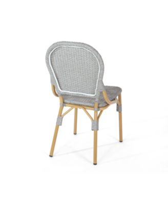 Bamboo Rattan Bistro Chairs (Set of 2)