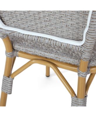 Bamboo Rattan Bistro Chairs (Set of 2)