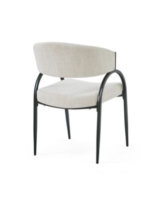 Upholstered Dining Chairs With Metal Legs (Set of 2),Beige