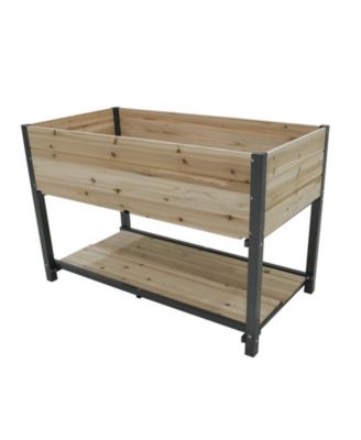 Streamdale 45" Iron-Wood Raised Garden Beds w/ Storage