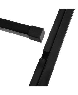 Twin Bunk Bed with Trundle, Metal, Noise Free, Black