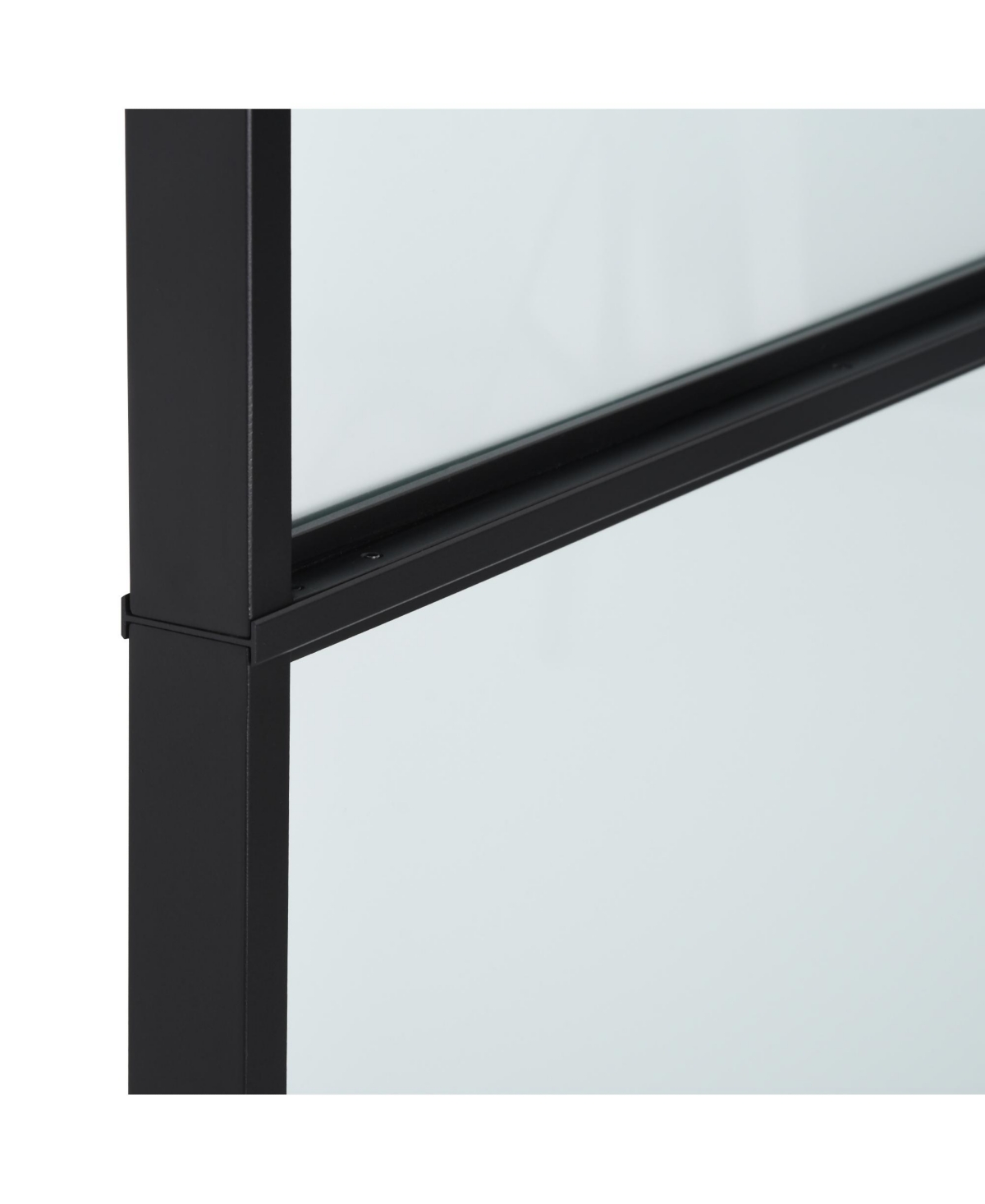 36" x 84" Sliding Door with Hardware Kit, Handle, & Track, Industrial Frosted Tempered Glass Door with Carbon Steel, Easy Installation