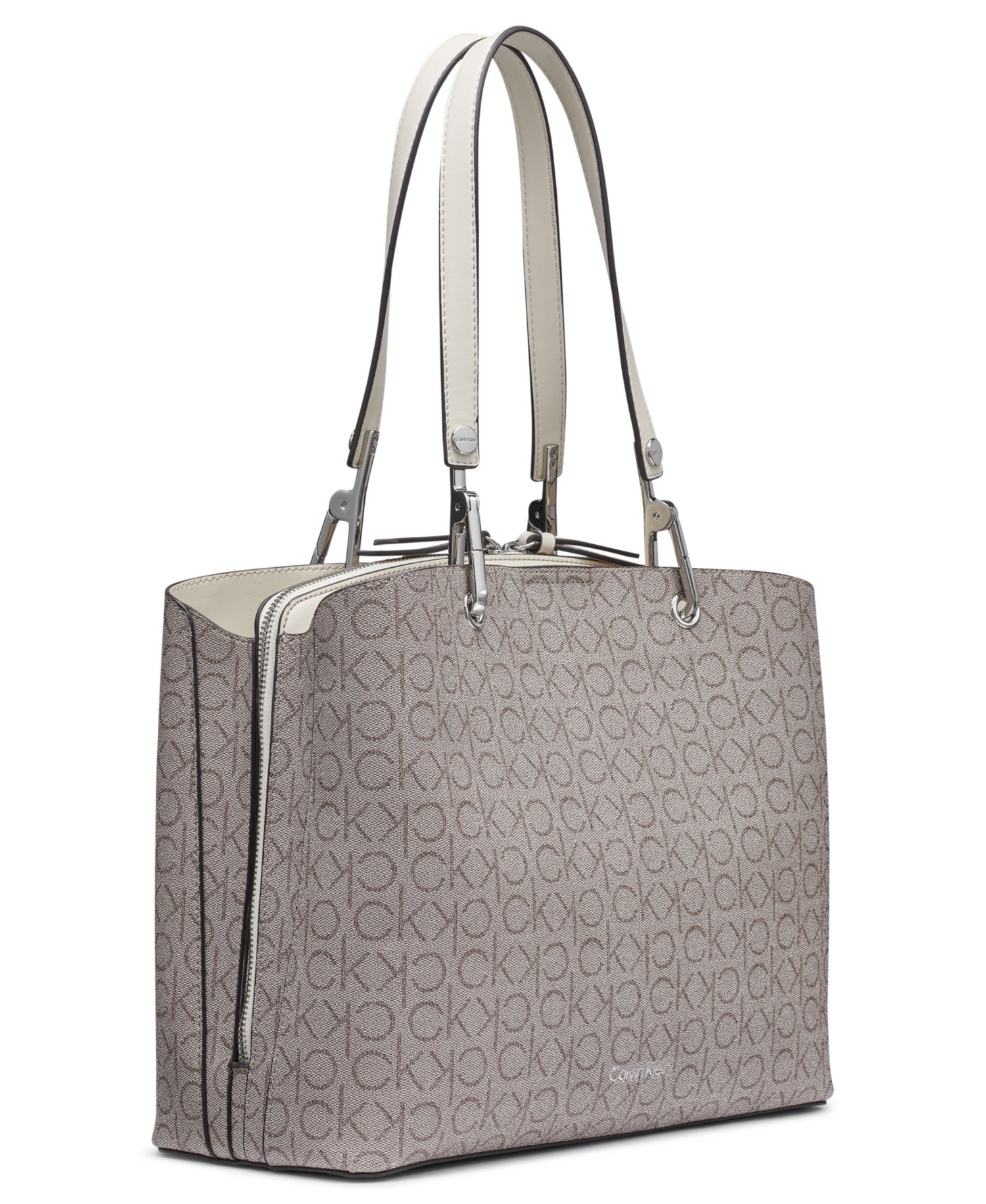 Garnet Signature Triple Compartment Large Top Zipper Tote Bag
