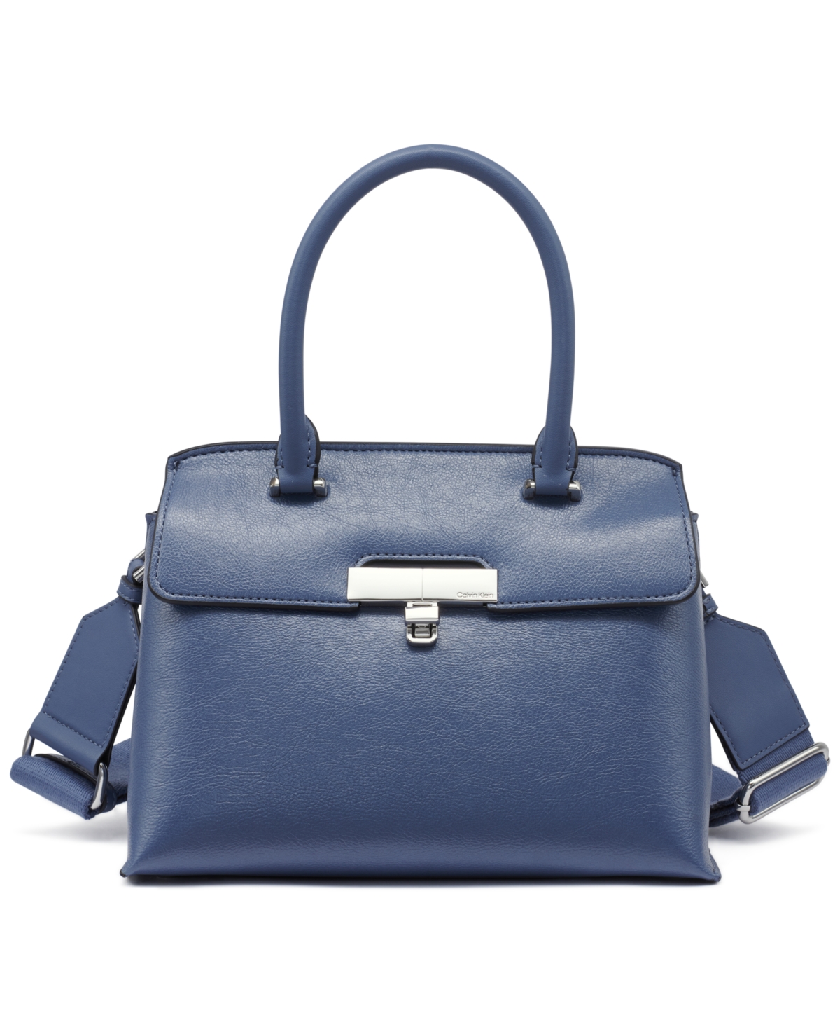 Calvin Klein Becky Convertible Turn Lock Crossbody Bag In Folkstone Gray