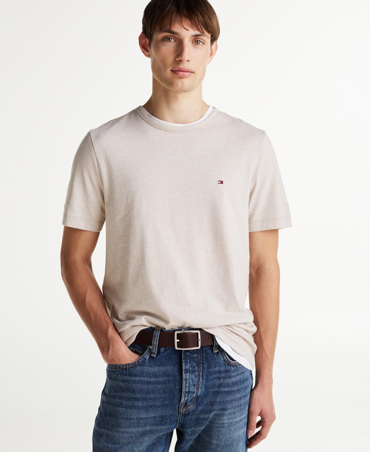 Tommy Hilfiger Men's Cotton Linen T-Shirt
