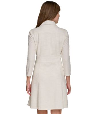 Women's Boucle Fit & Flare Dress