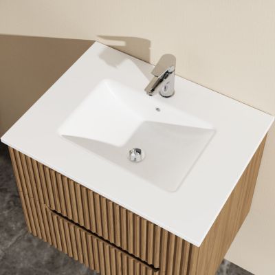 Streamdale Goodyo 24" Wall-Mount Vanity with Sink, Walnut