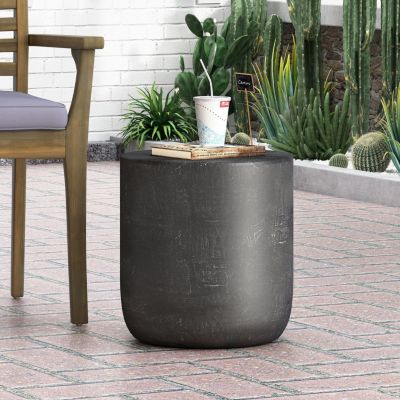 Streamdale Modern Concrete Side Table Durable, Waterproof, Assembled