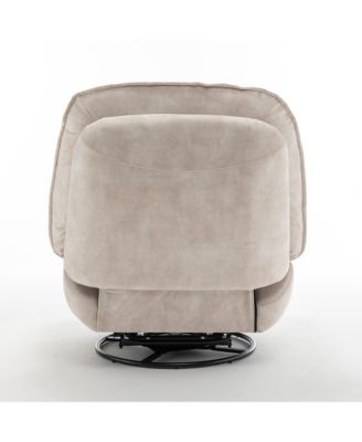 Streamdale Gold-Stamped Velvet Recliner w/ Phone Holder