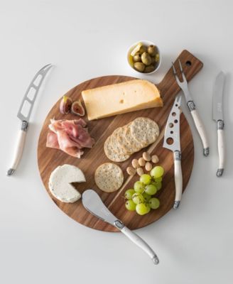 Laguiole 5-Piece Artisan Cheese Knife Set with Handles