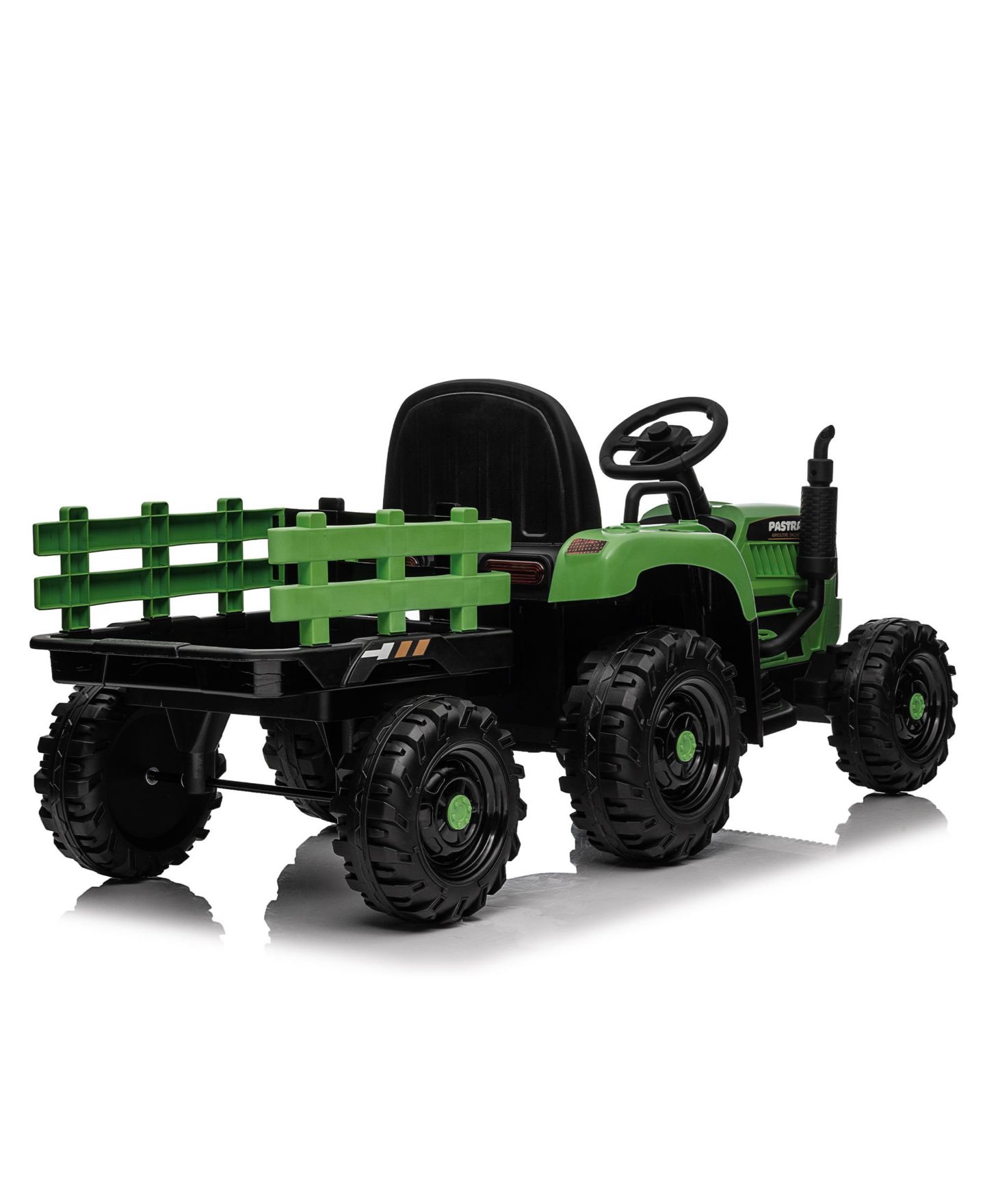 Детская игрушка Streamdale Furniture 24V Electric Tractor with Trailer, Remote Control Ride-On Toy, 1 Seat, от 3 лет, цвет: Изумрудный — фото 8