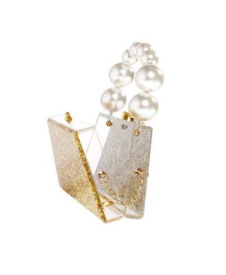 Forever Love Glitter Top Handle Acrylic Clutch