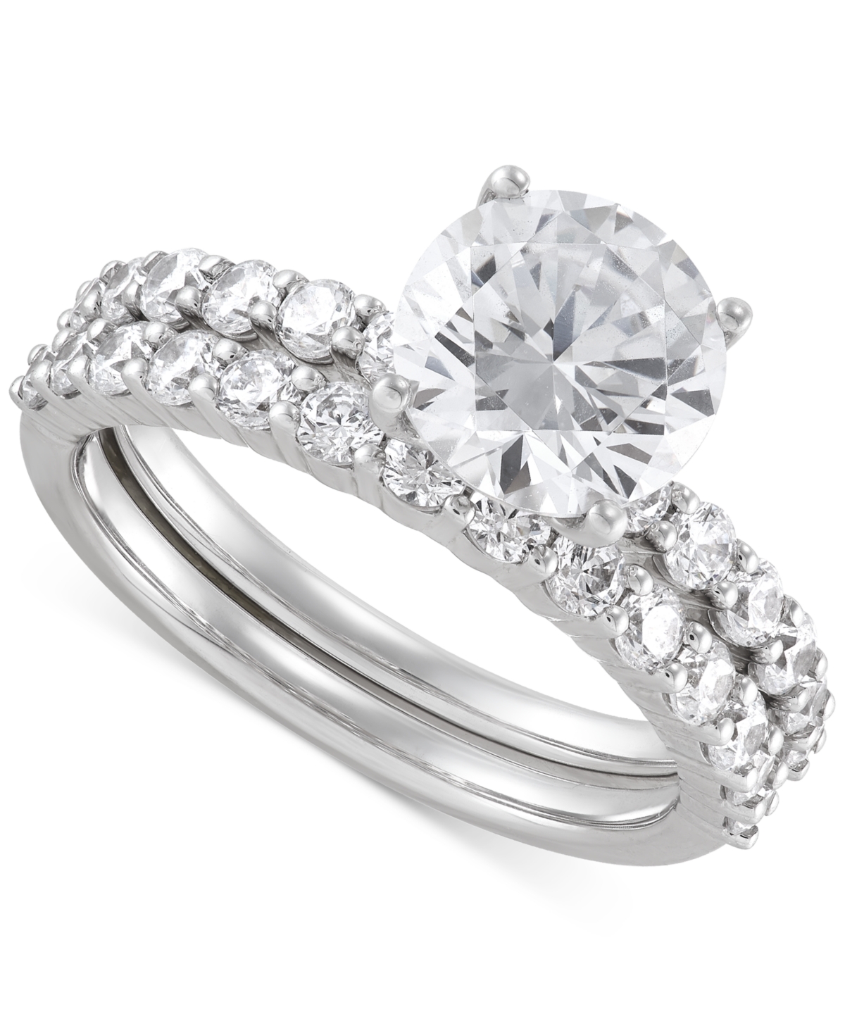 Certified Lab Grown Diamond Bridal Set (3 ct. t.w.) in 14k White Gold - White Gold