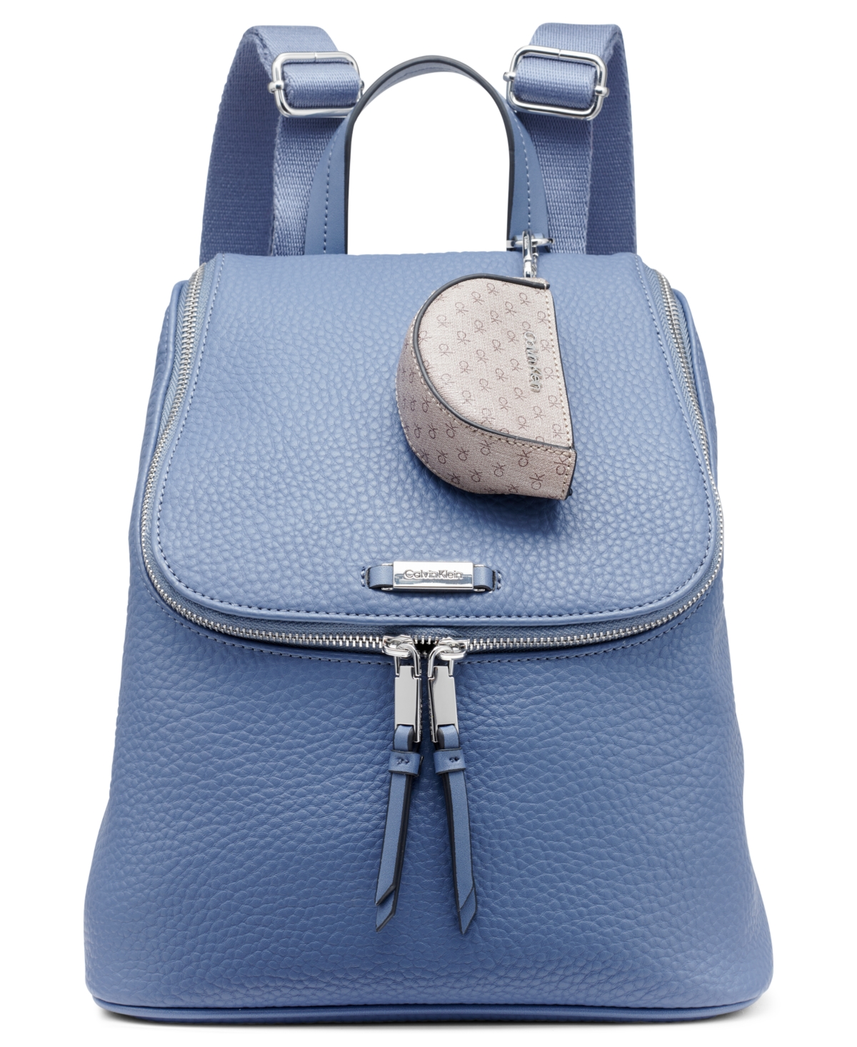 Calvin Klein Zulle Zip-around Backpack With Signature Hang Off In Blue Multi