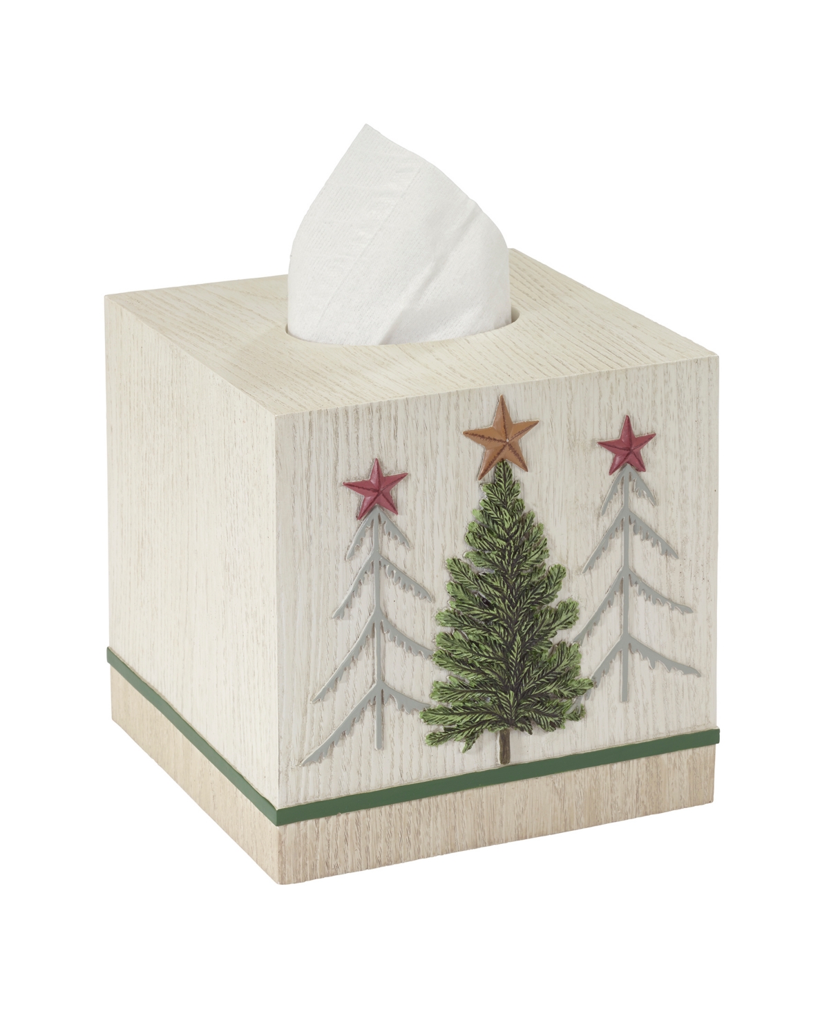 Avanti Pine Trees Resin Tissue Box Cover In Multi Color