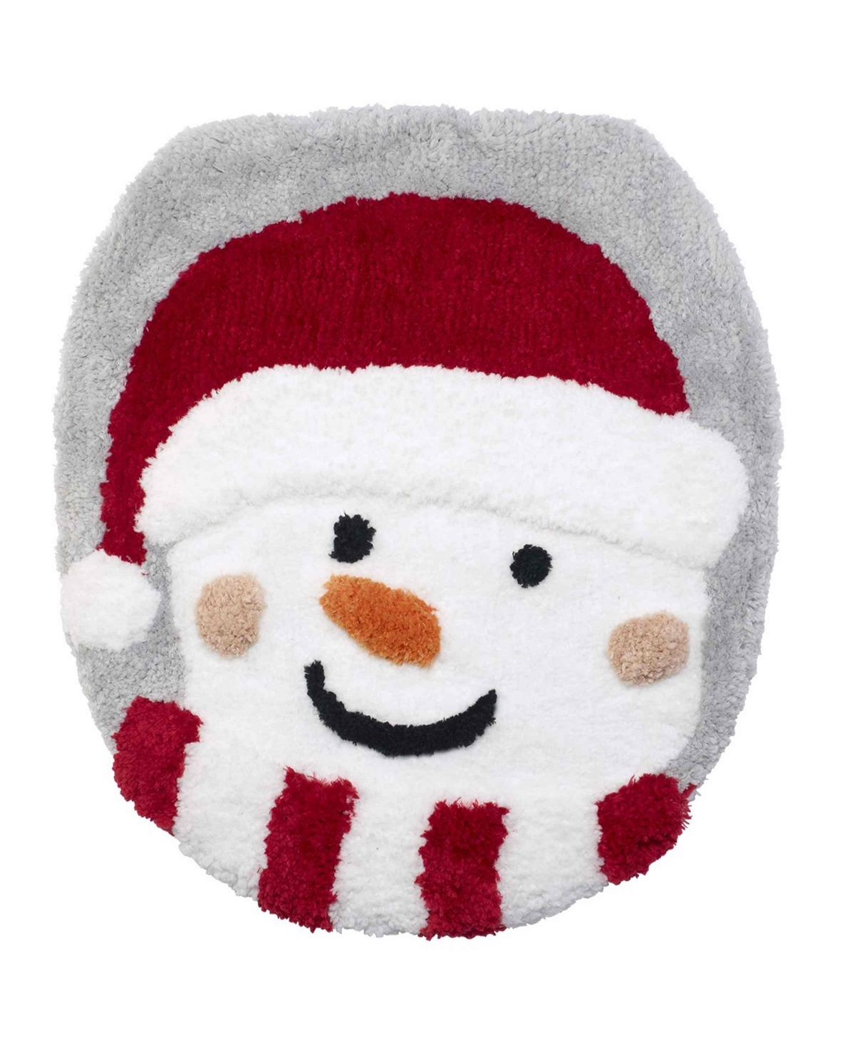 Avanti Snowman Flake Polyester Bath Rug Set In Multi Color