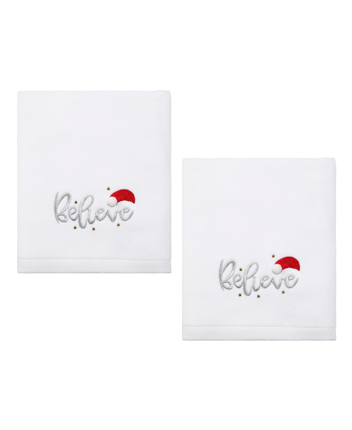 Avanti Believe Cotton Hand Towel Set, 28" X 16" In White