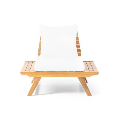 Streamdale Acacia Wood Club Chair With Water-Resistant Cushions