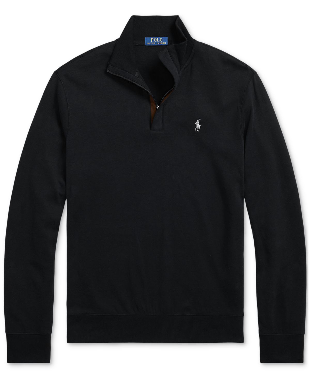 Мужской пуловер из роскошного трикотажа Big & Tall с застежкой на четверть молнии