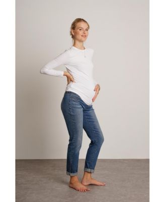 Maternity Liv Long Sleeve Sculpting Crew Neck Tee