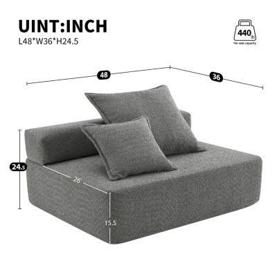 Oversized U-Shaped Sofa Frame for Modular Sectional