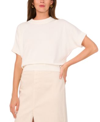 1.STATE Women's Plus Long Sleeve Drop Shoulder Keyhole Top Sweater