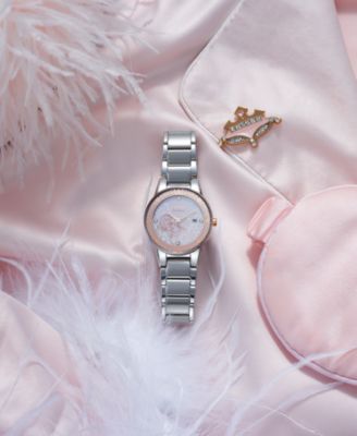 Eco-Drive Women's Disney Princess Sleeping Beauty Aurora Enchanted Stainless Steel Bracelet Watch 30mm Boxed Set