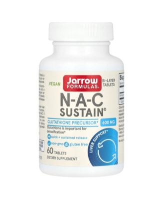 glutathione 600 mg tablet Jarrow Formulas Nutrition N-A-C Sustain 600 mg - 60 Tablets