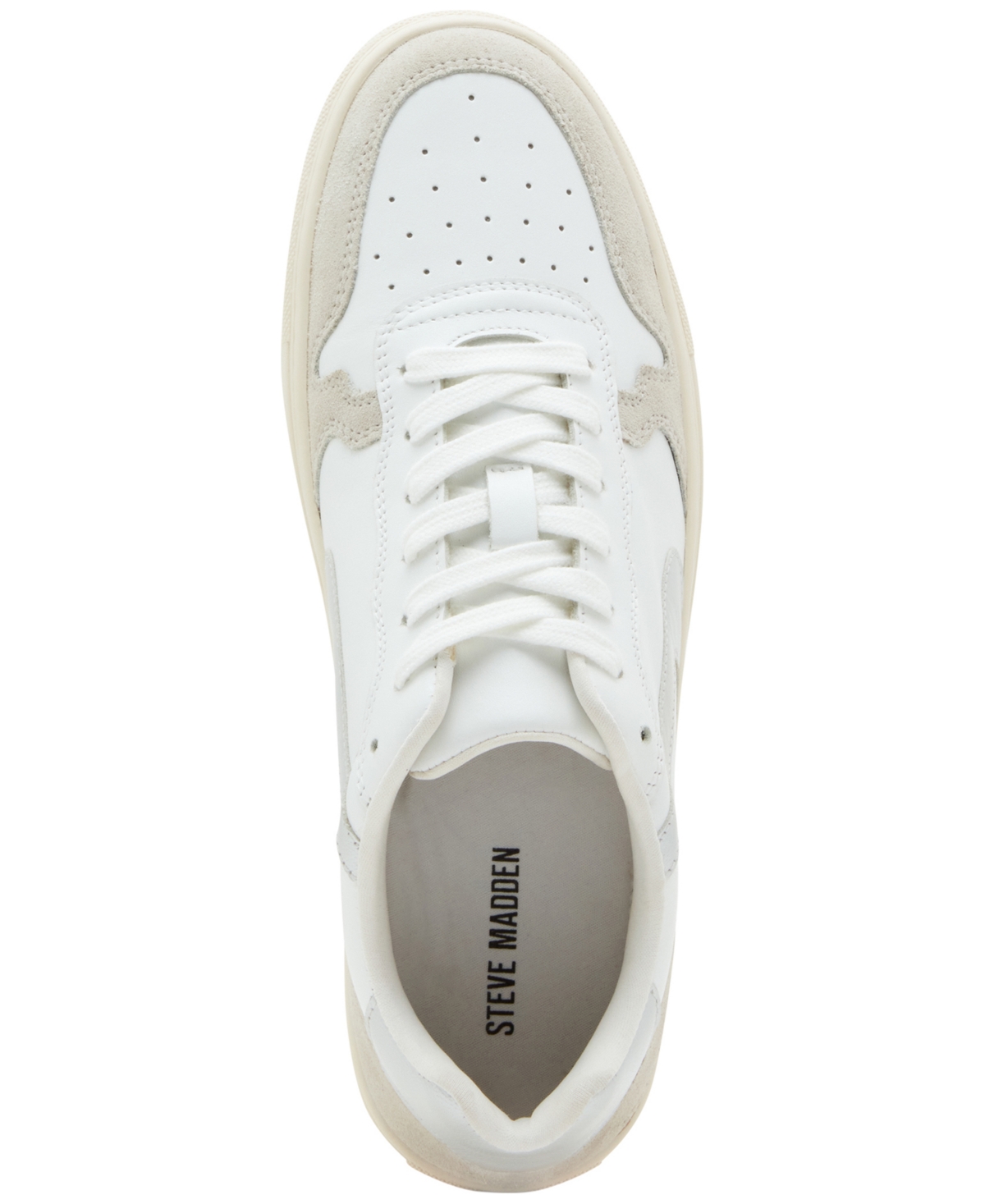 Steve Madden Men's Cardinal Sneakers In White,silver