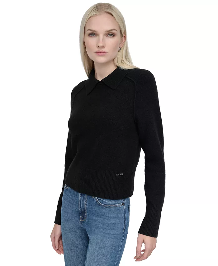 Petite Pullover Polo Sweater - thumbnail 6