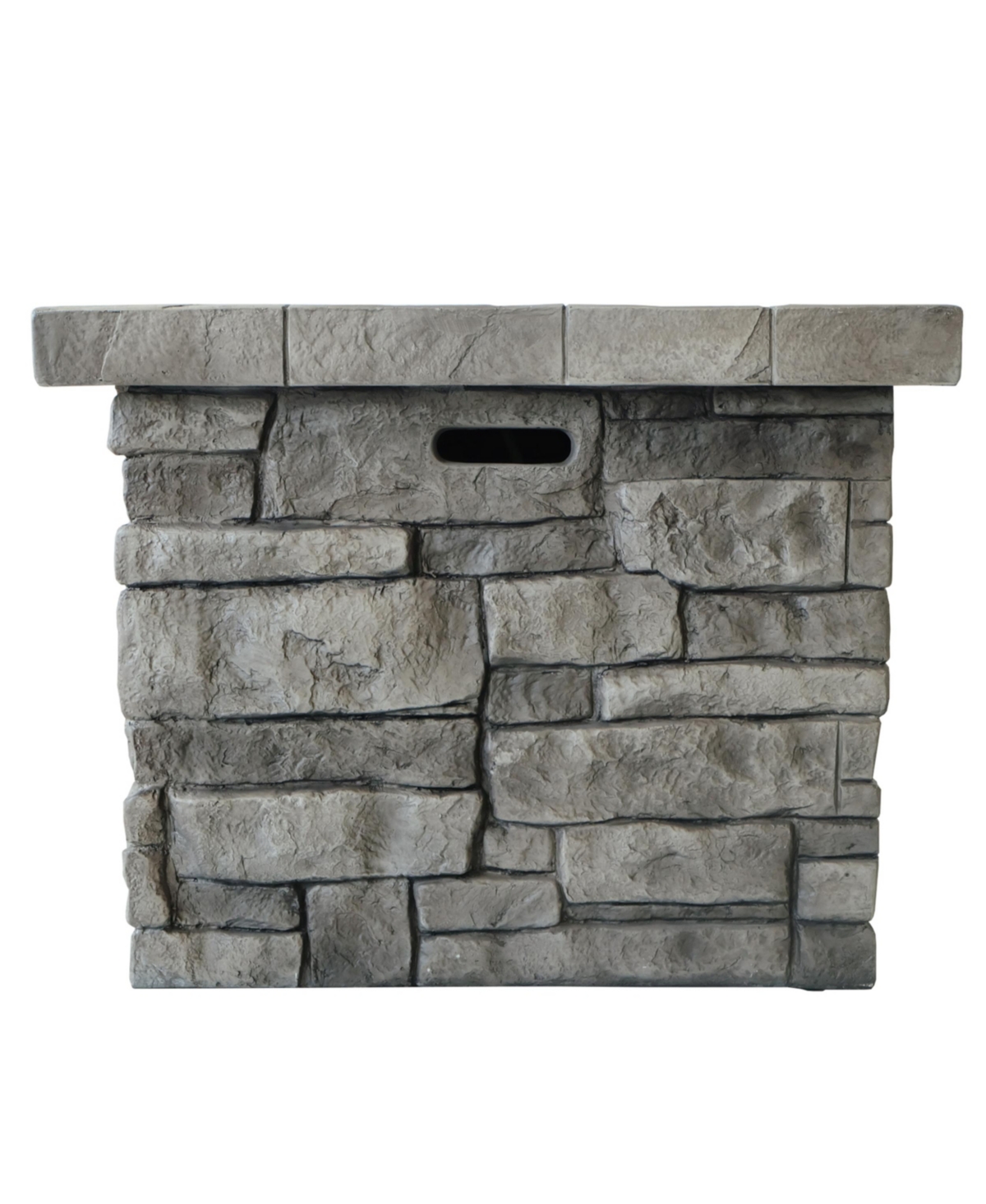 30" Outdoor Square Mgo Propane Fire Pit - 40,000 Btu, Grey
