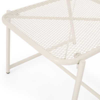 Kincaid 13" H White Mesh Top Outdoor Side Table
