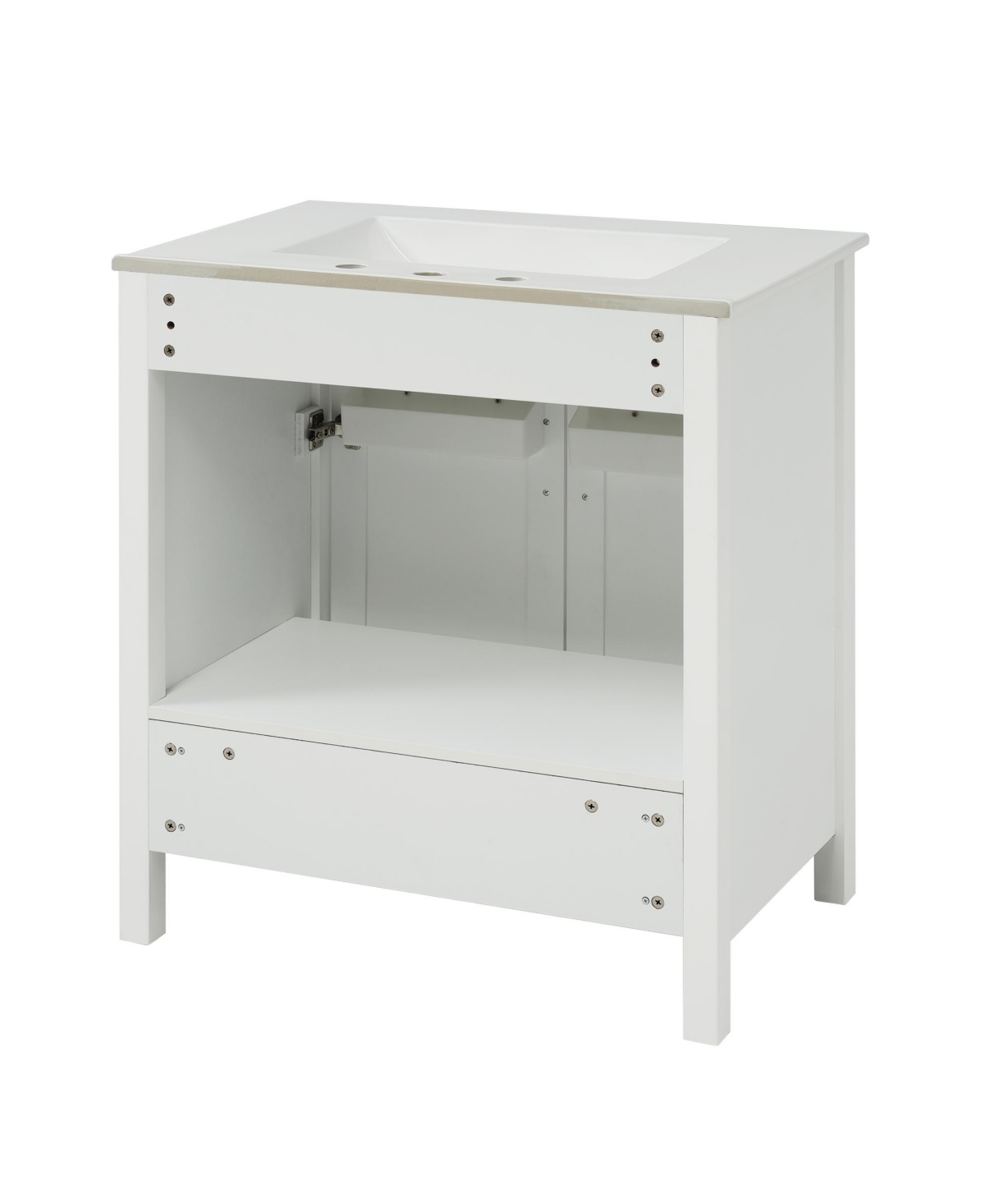 Streamdale Furniture 30-Inch Bathroom Vanity with Ceramic Sink and Ample Storage - The Perfect Choice for Small Bathrooms