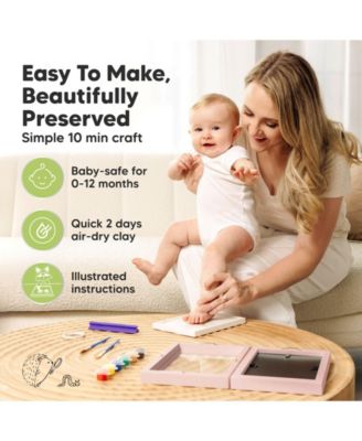 Rune Baby Hand and Footprint Kit Frame, Baby Shower Gifts for Girls, Boys, Newborn Baby Footprint Kit Makers