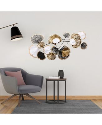 Metal Ginkgo Leaves Modern Wall Decor