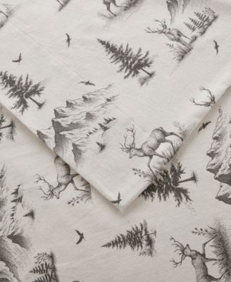 Printed Cotton Flannel 3-Pc. Sheet Set, Twin