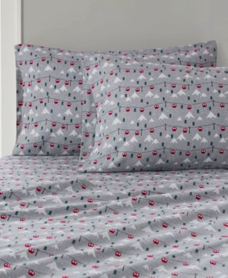 Printed Cotton Flannel 3-Pc. Sheet Set, Twin