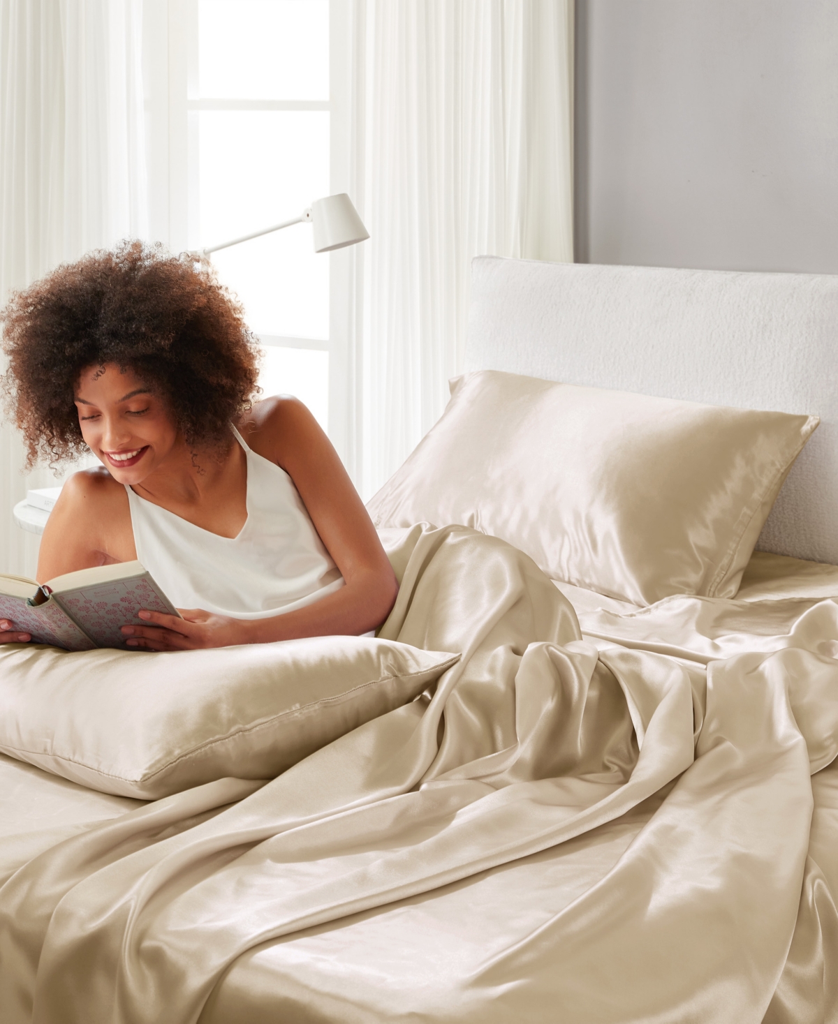 Madison Park Essentials Satin 4-pc. Sheet Set, Twin In Champagne