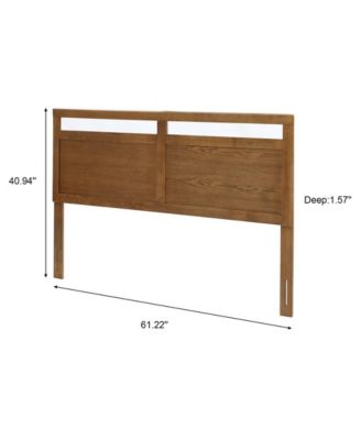 Farmhouse Double Panel Wood Headboard, Queen