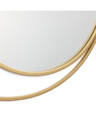 Orbit Modern Gold Metal Frame Round Wall Mirror