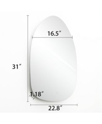 Asymmetrical Accent Wall Mirror with Lights